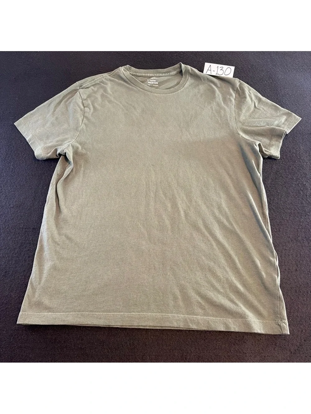 J.Crew Washed T-Shirt Men’s Olive Green 100% Cotton Crew Neck Short Sleeve